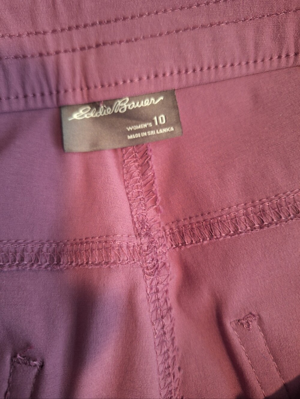 Eddie Bauer Womens Purple Flat-Front Shorts - Picture 2 of 4